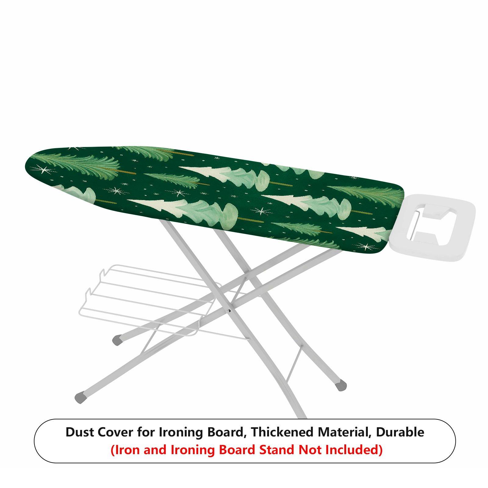 1-Piece Christmas Trees Green Stars  Ironing Board Cover, Universal Size, Without Board