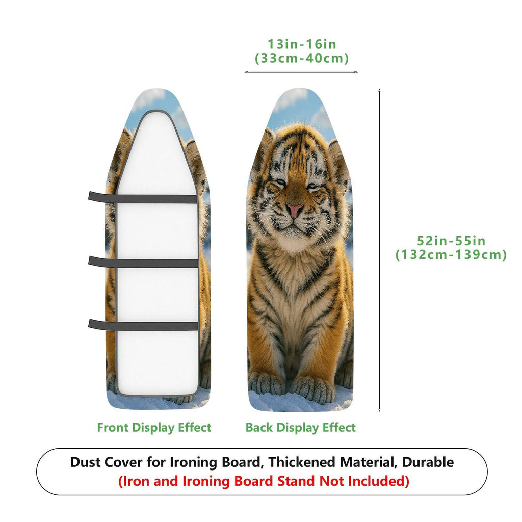 1-Piece Tiger Animal Wildlife  Ironing Board Cover, Universal Size, Without Board