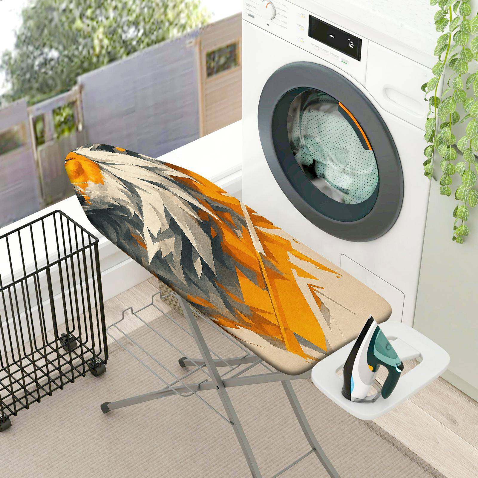1-Piece Geometric Abstract Artistic  Ironing Board Cover, Universal Size, Without Board