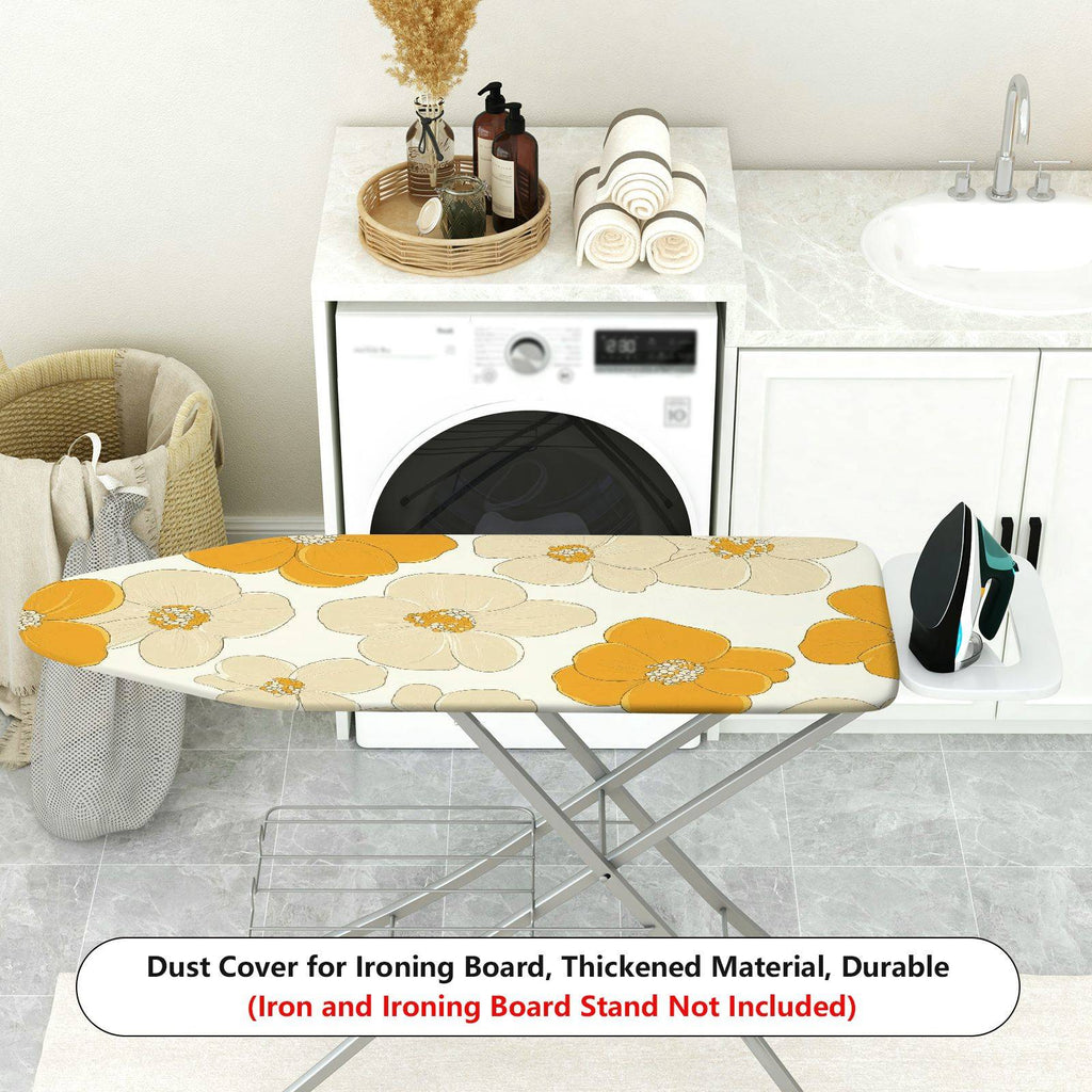 1-Piece Floral Yellow Beige Pattern  Ironing Board Cover, Universal Size, Without Board