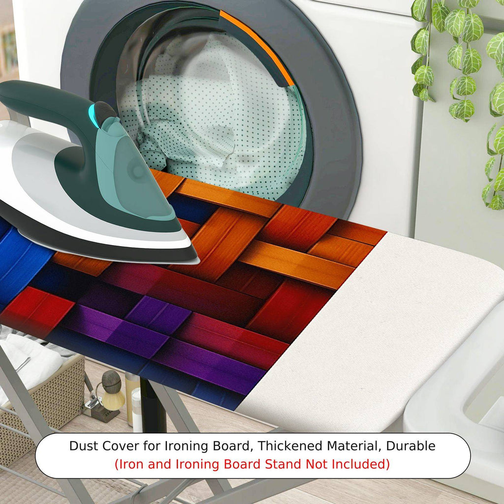 1-Piece Colorful Abstract Geometric  Ironing Board Cover, Universal Size, Without Board