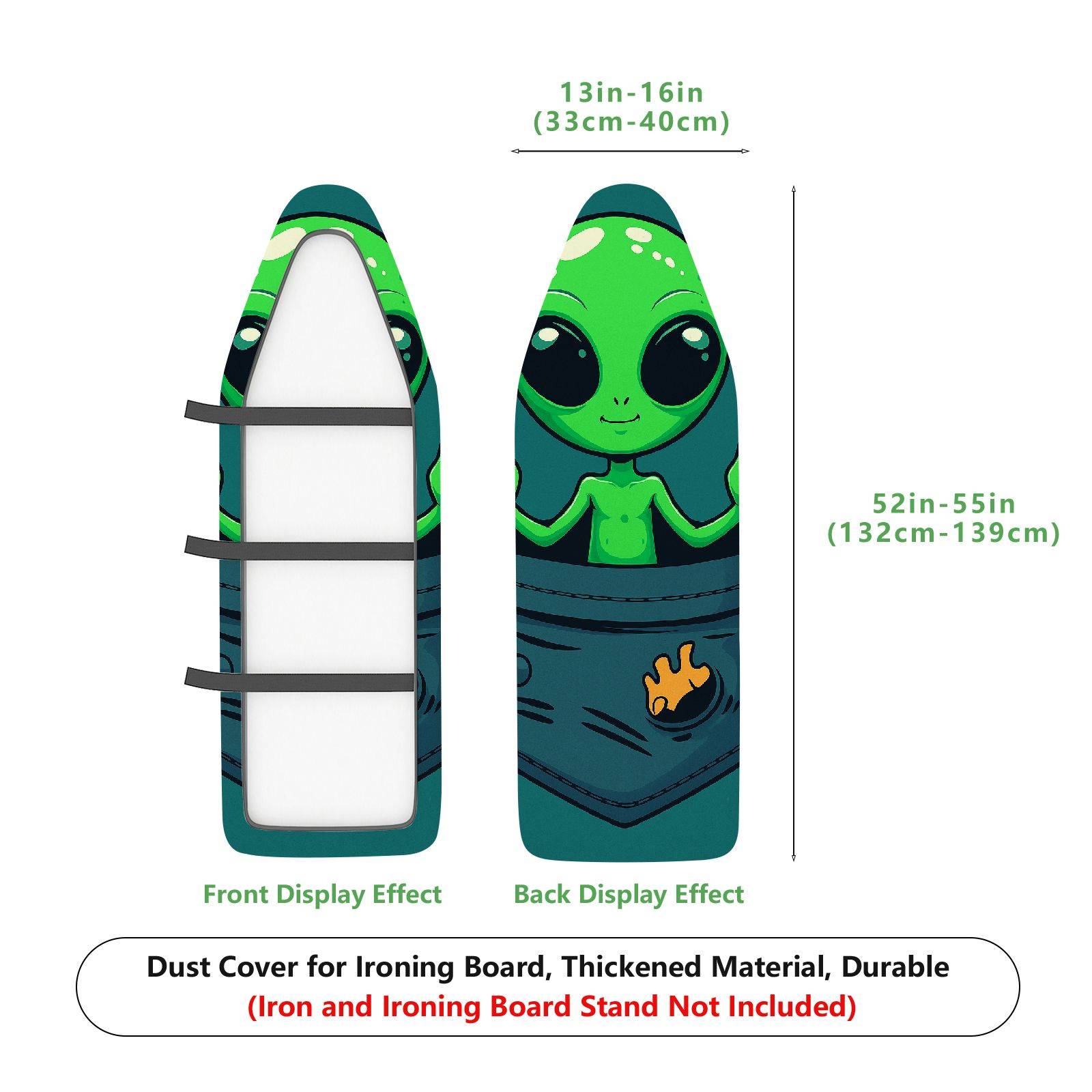 1-Piece Alien  Pocket  Ironing Board Cover, Universal Size, Without Board