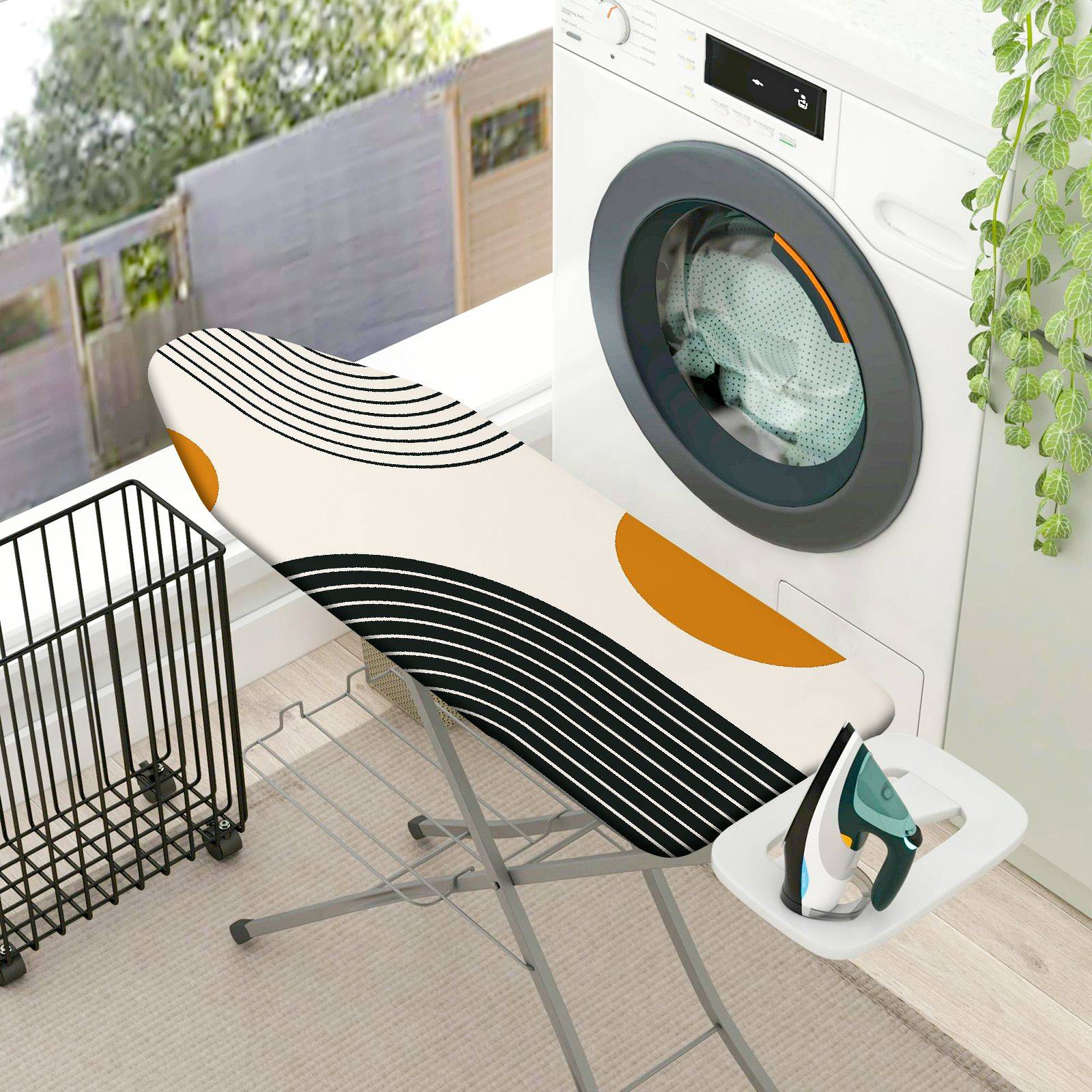 1-Piece Modern Abstract Geometric  Ironing Board Cover, Universal Size, Without Board