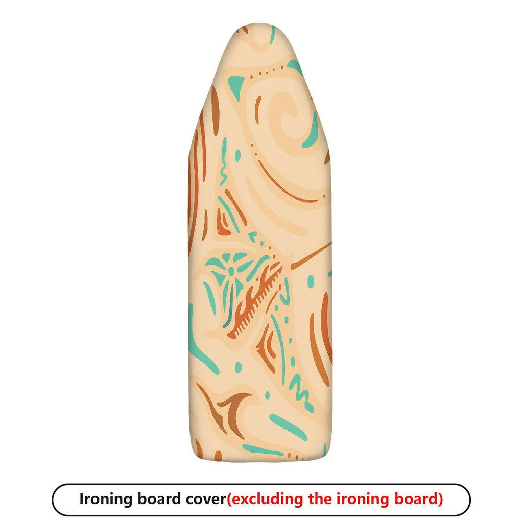 1-Piece Abstract Swirl Beige Aqua  Ironing Board Cover, Universal Size, Without Board
