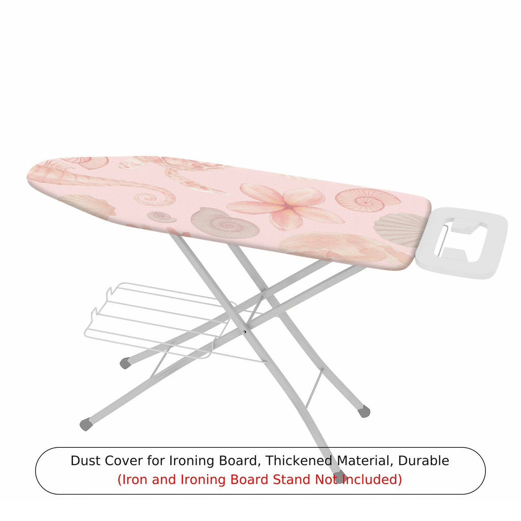1-Piece Floral Seashell Pink  Ironing Board Cover, Universal Size, Without Board
