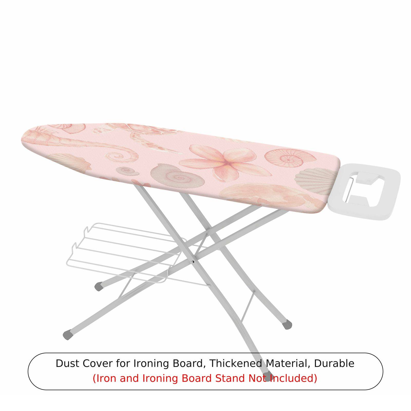 1-Piece Floral Seashell Pink  Ironing Board Cover, Universal Size, Without Board