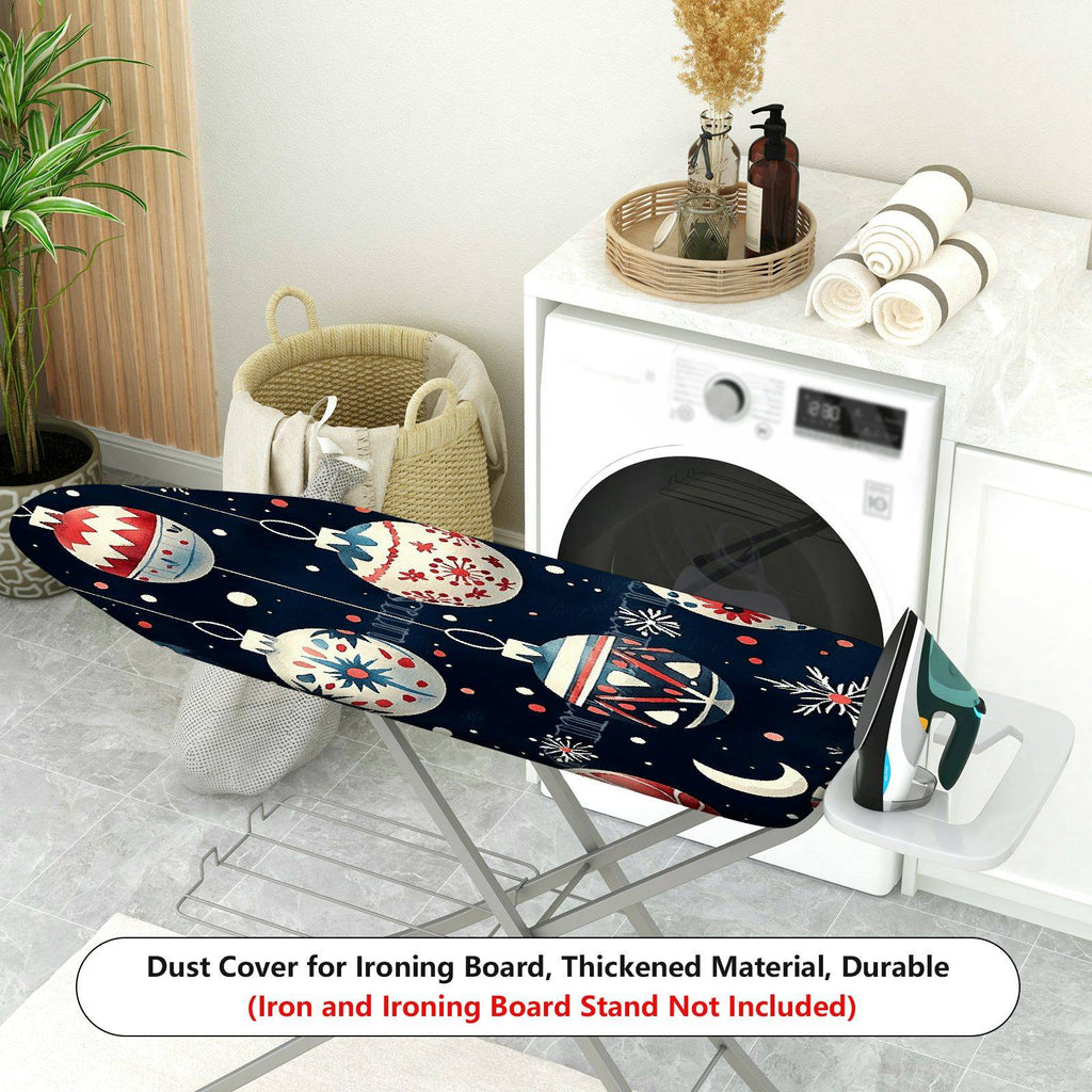 1-Piece Christmas Ornament Ball Snowflake  Ironing Board Cover, Universal Size, Without Board