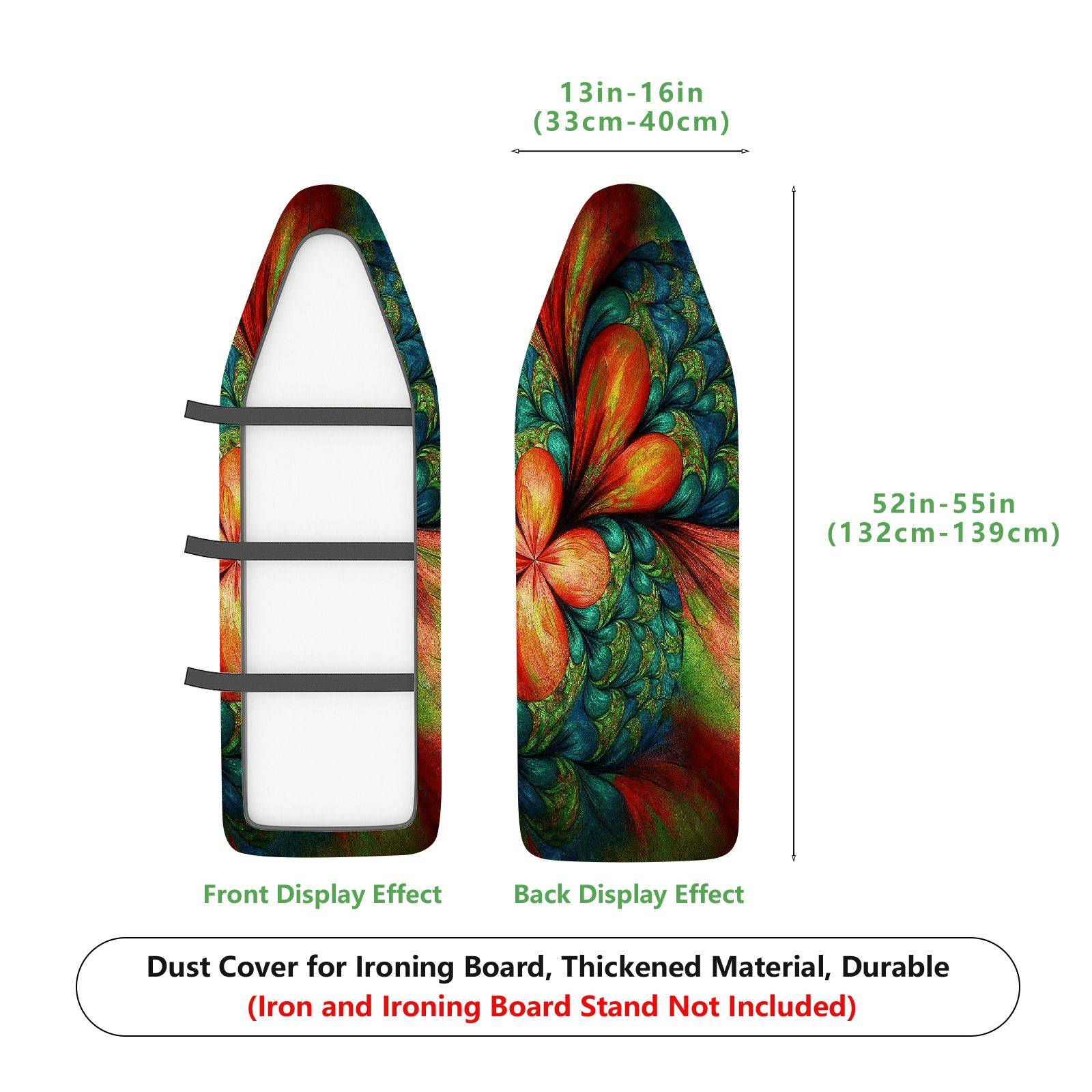 1-Piece Abstract Colorful Floral  Ironing Board Cover, Universal Size, Without Board