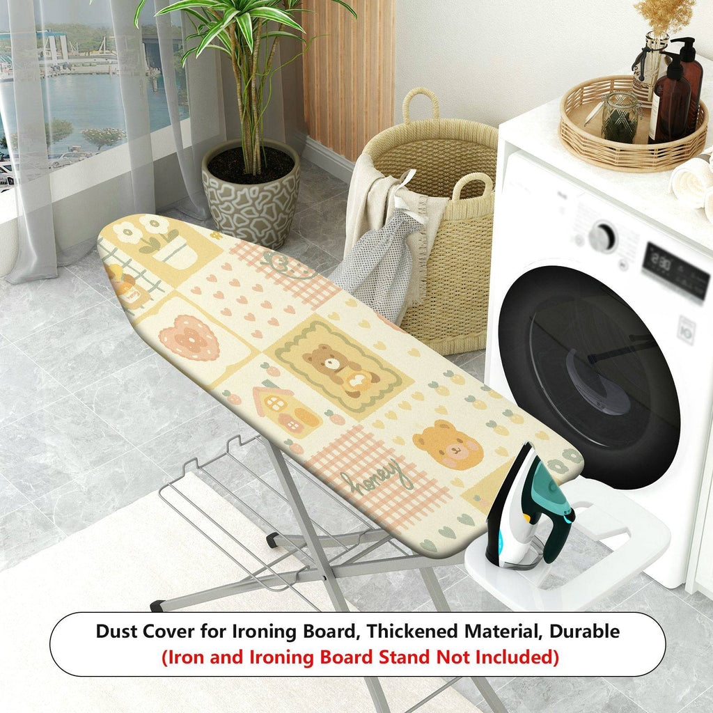 1-Piece Animal Bear Heart Patchwork  Ironing Board Cover, Universal Size, Without Board