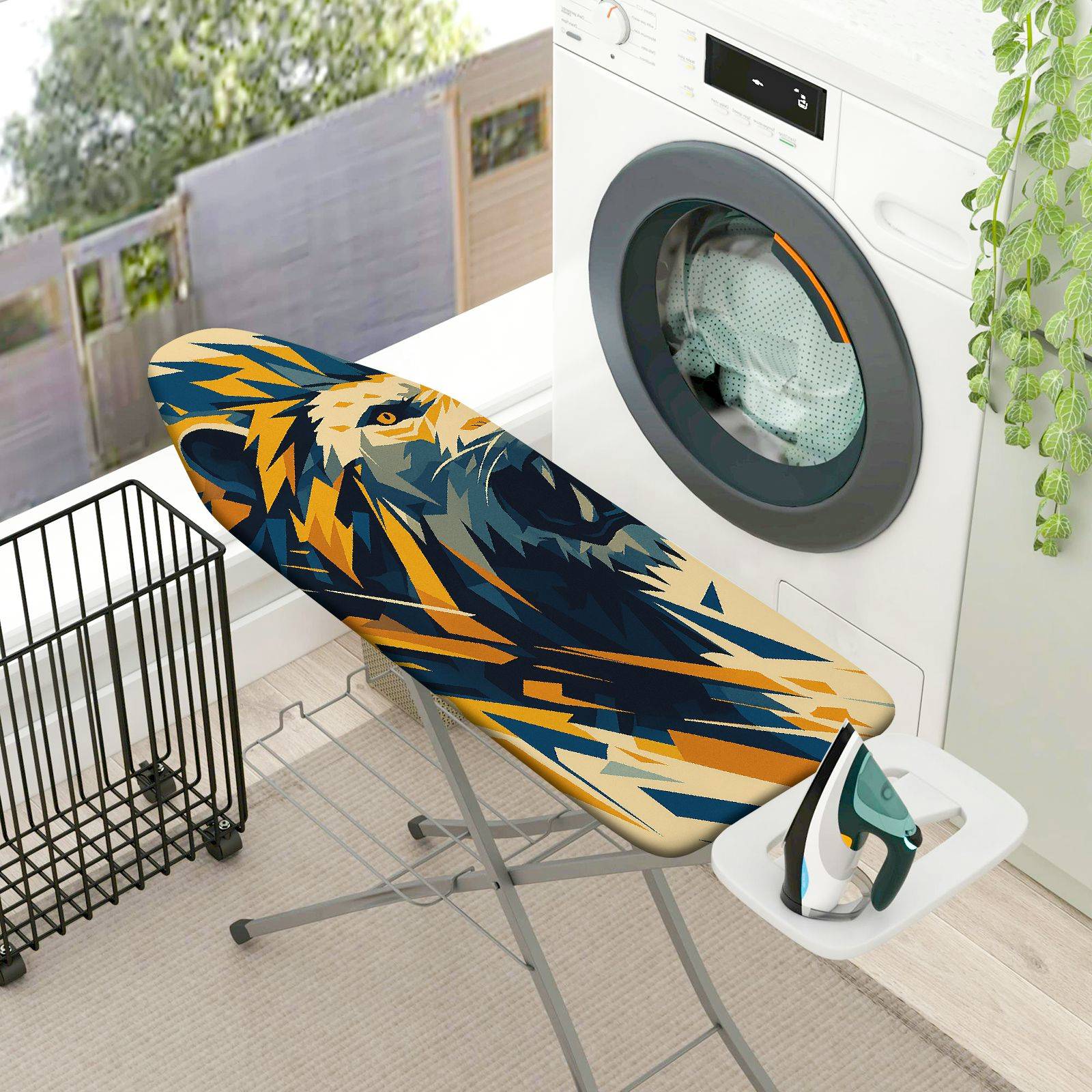 1-Piece Abstract Lion Pattern Graphic  Ironing Board Cover, Universal Size, Without Board
