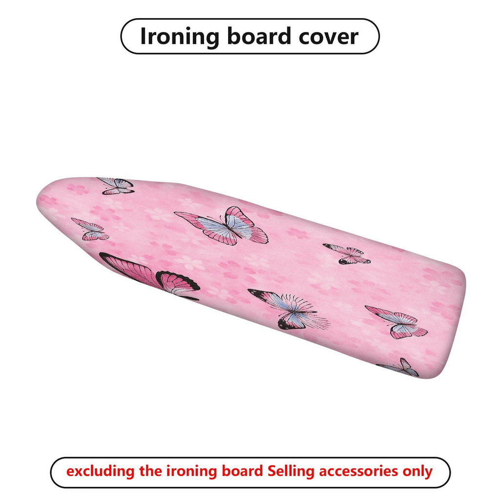 1-Piece Pink Butterfly Floral  Ironing Board Cover, Universal Size, Without Board