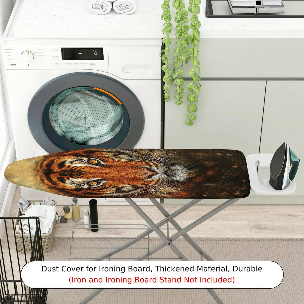 1-Piece Tiger Animal Print Art  Ironing Board Cover, Universal Size, Without Board