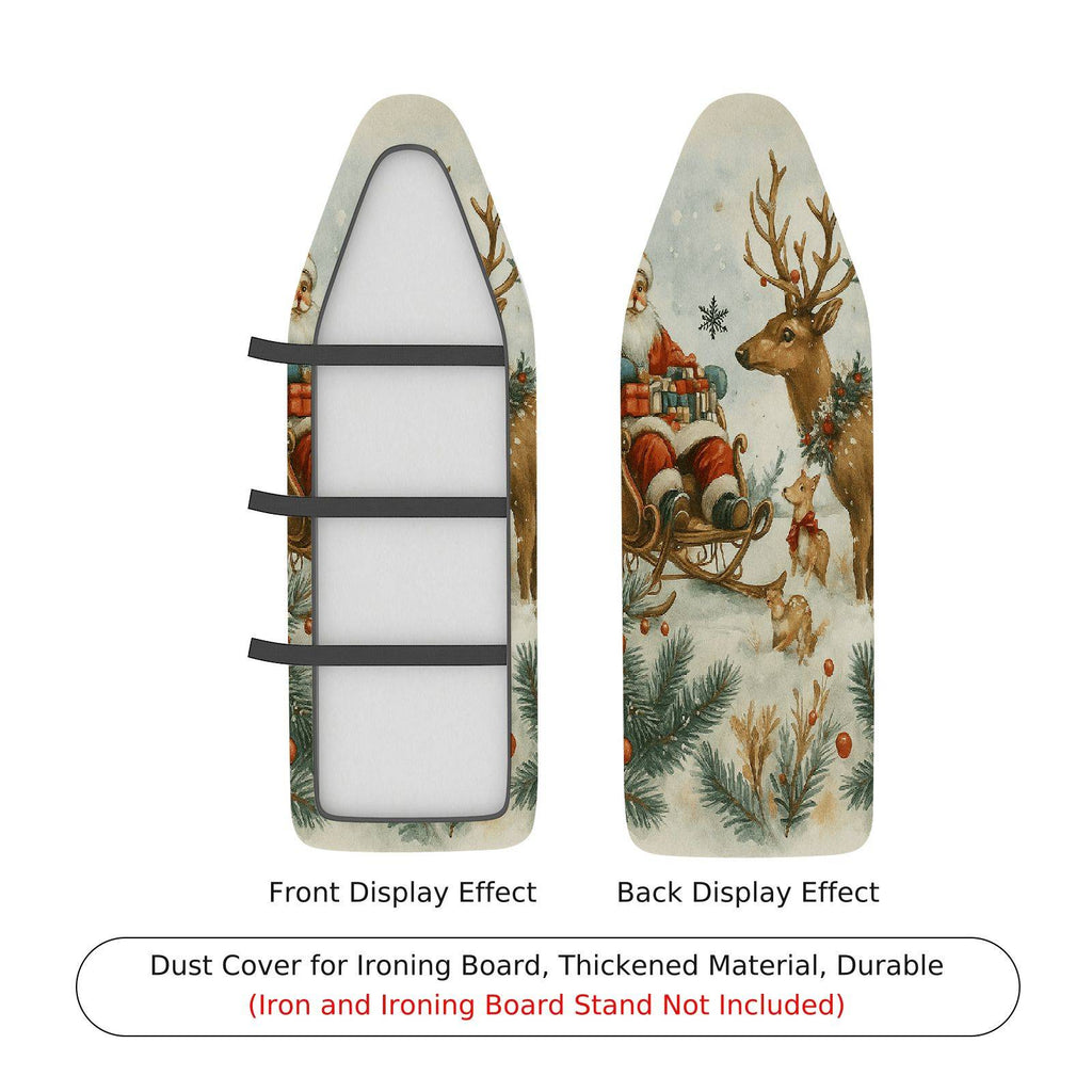 1-Piece Christmas Santa Reindeer  Ironing Board Cover, Universal Size, Without Board