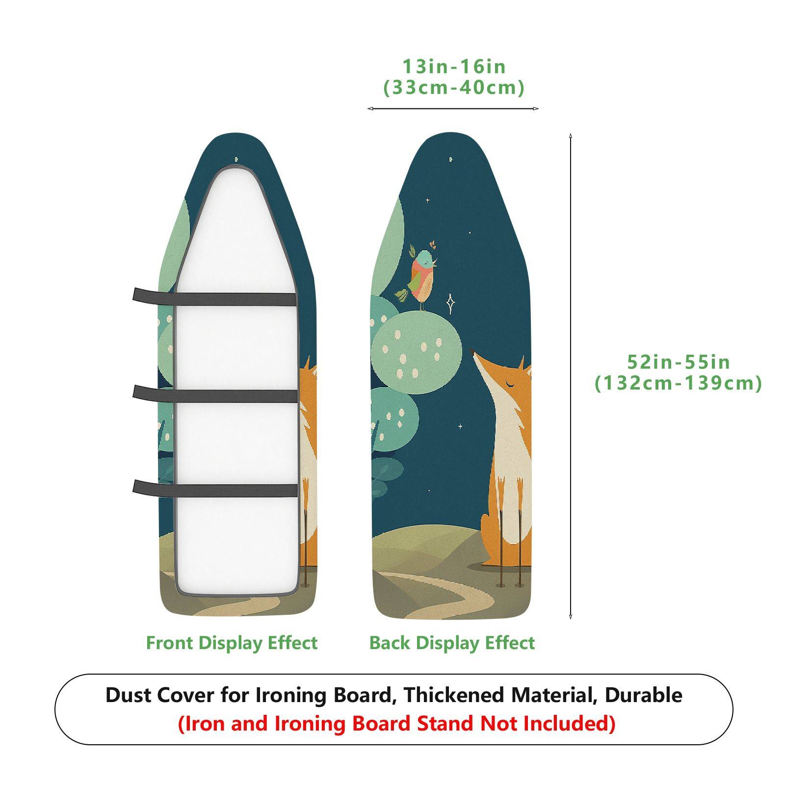 1-Piece Forest Animal  Ironing Board Cover, Universal Size, Without Board