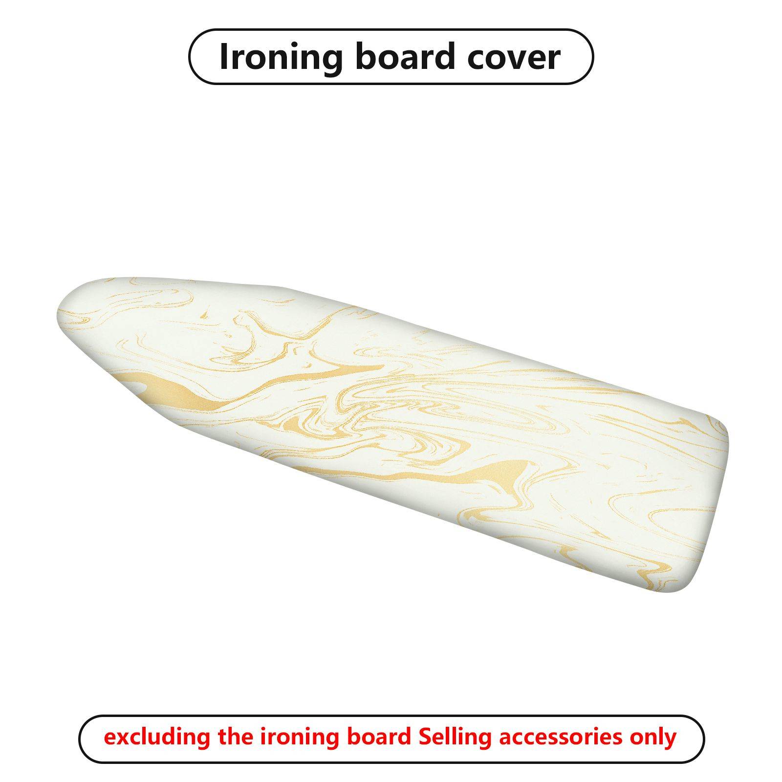 1-Piece Marble Pattern Light Beige Abstract  Ironing Board Cover, Universal Size, Without Board