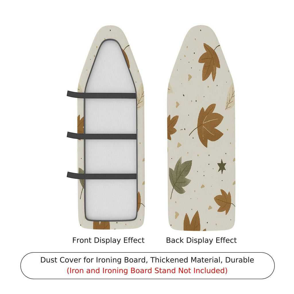 1-Piece Leaf Pattern Autumn Beige  Ironing Board Cover, Universal Size, Without Board