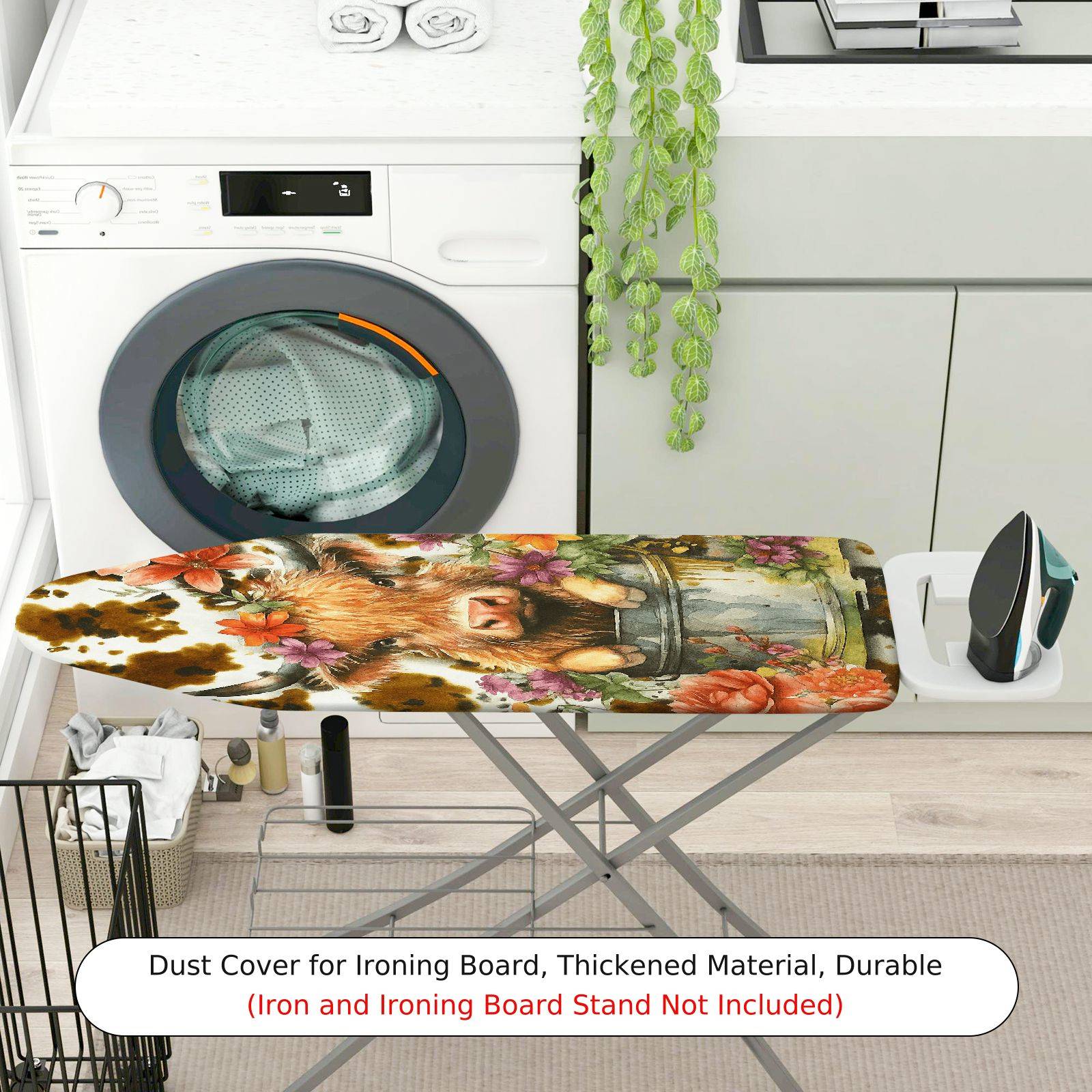 1-Piece Floral Animal Nature  Ironing Board Cover, Universal Size, Without Board