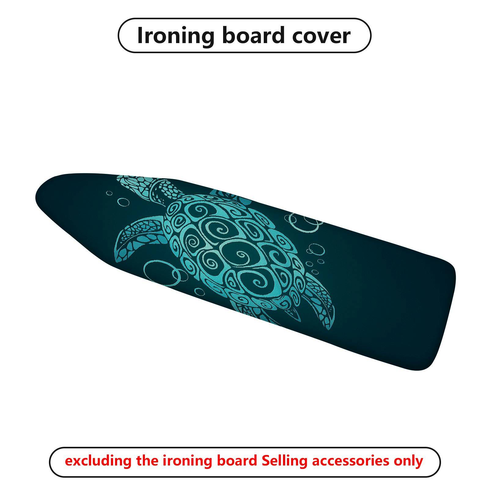 1-Piece Turtle Ocean Waves  Ironing Board Cover, Universal Size, Without Board