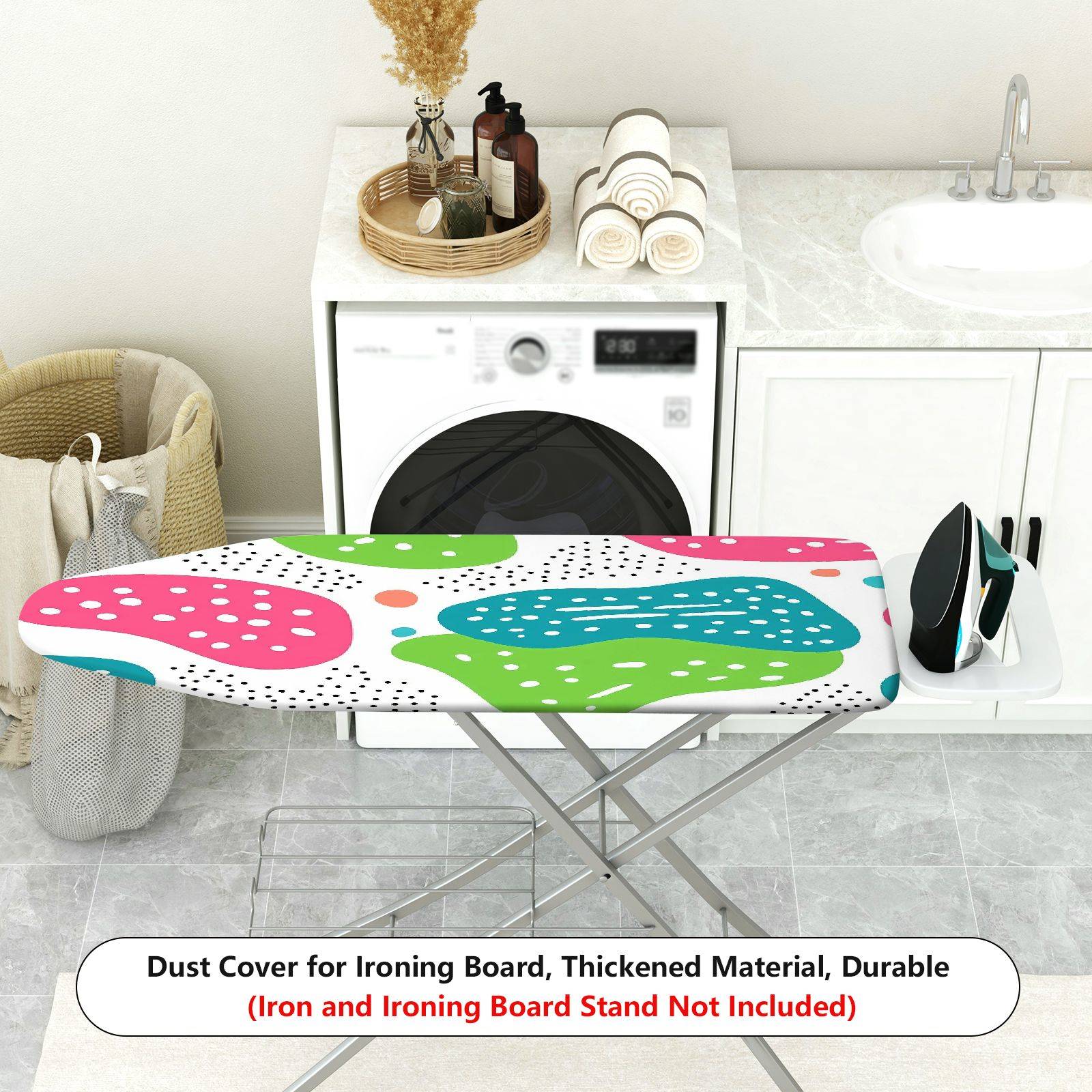 1-Piece Abstract Colorful Pattern Decorative  Ironing Board Cover, Universal Size, Without Board