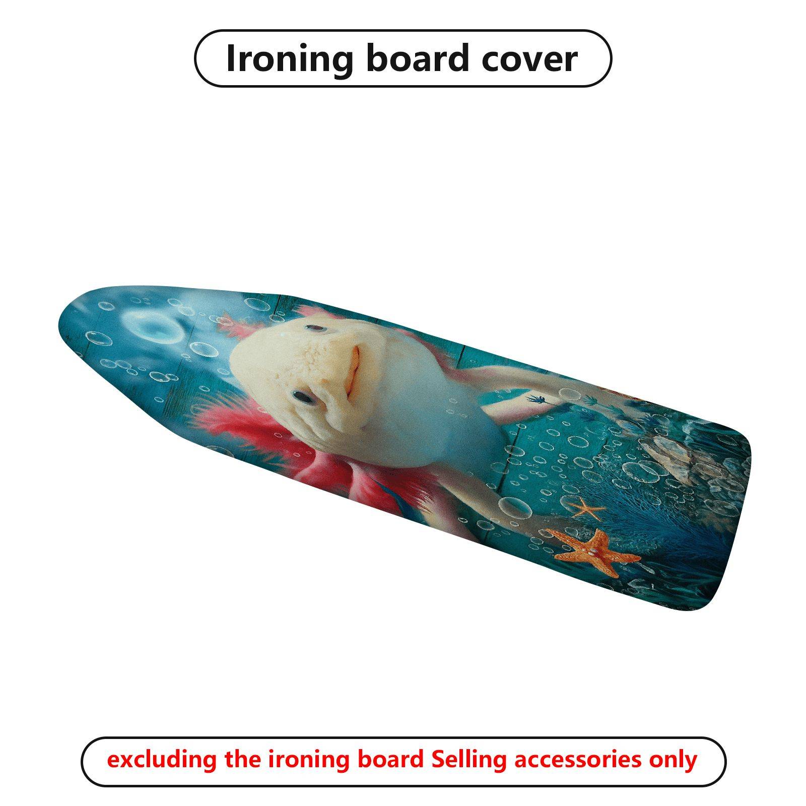 1-Piece Fish Bubbles Ocean  Ironing Board Cover, Universal Size, Without Board