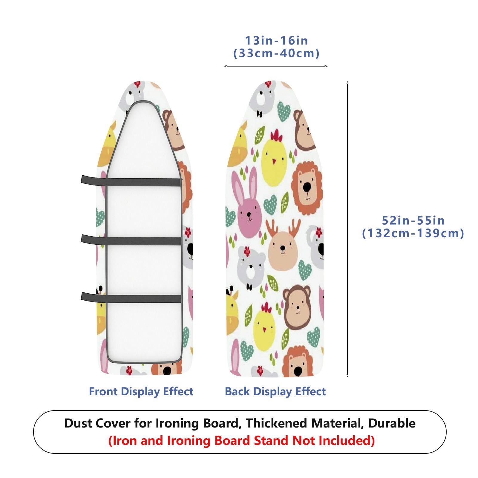 1-Piece Animal  Colorful  Ironing Board Cover, Universal Size, Without Board