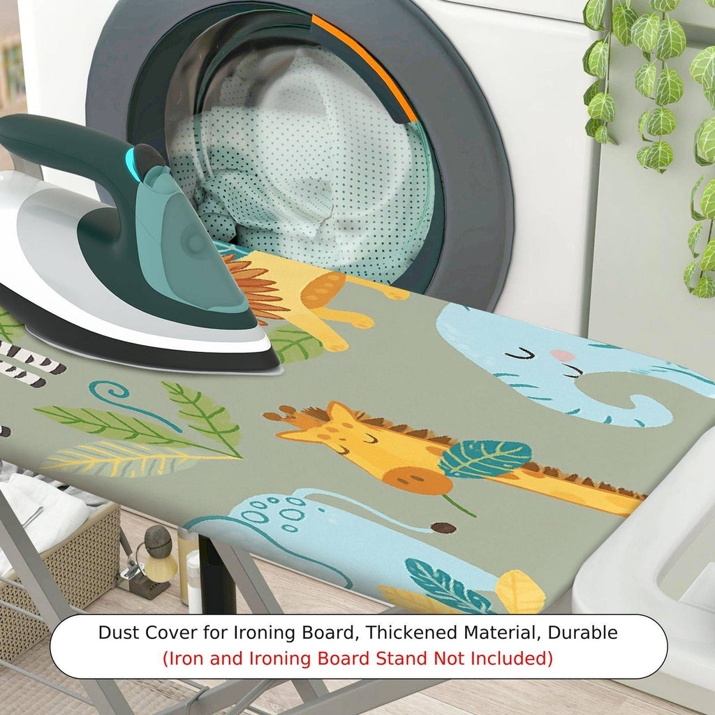 1-Piece Safari Animal Jungle  Ironing Board Cover, Universal Size, Without Board