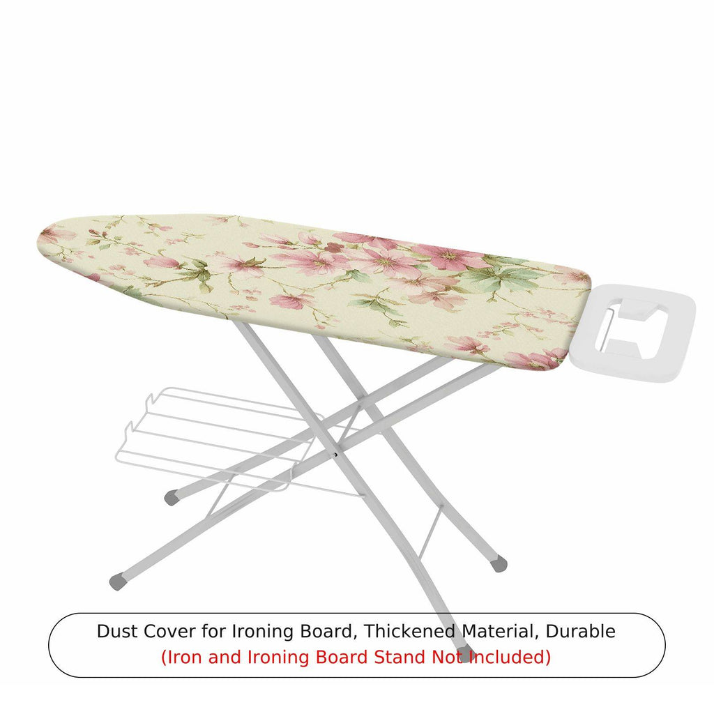 1-Piece Floral Pink Green Elegant  Ironing Board Cover, Universal Size, Without Board