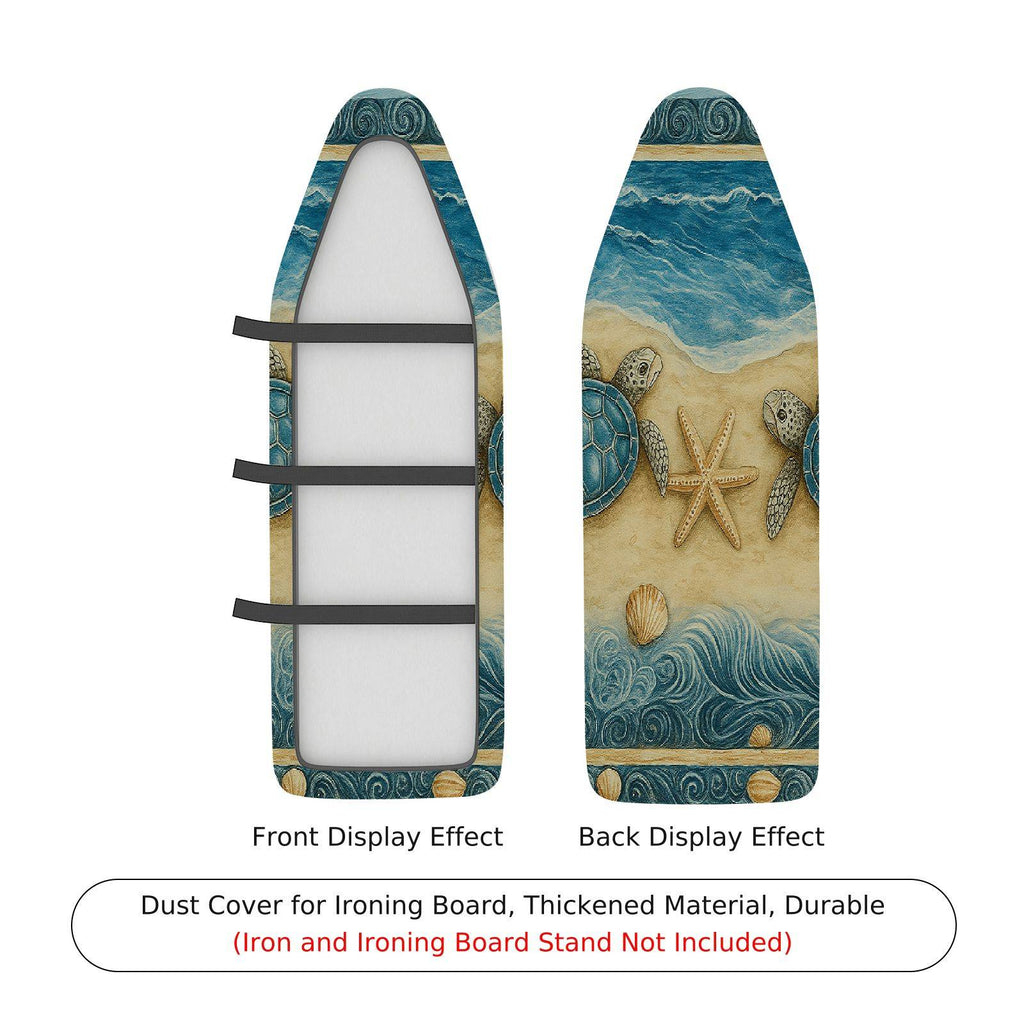 1-Piece Sea Turtle Starfish Ocean  Ironing Board Cover, Universal Size, Without Board