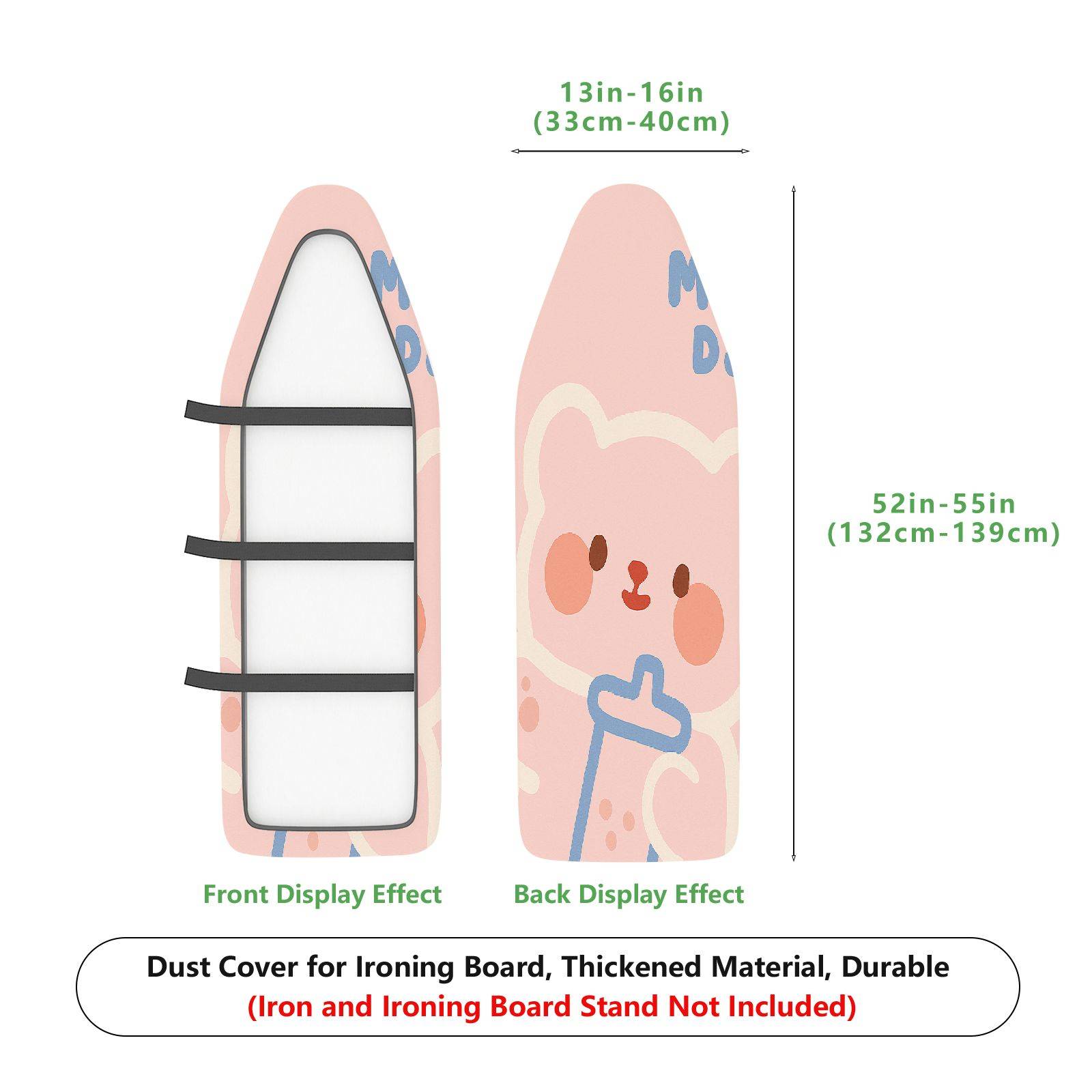 1-Piece Cute  Pink  Ironing Board Cover, Universal Size, Without Board