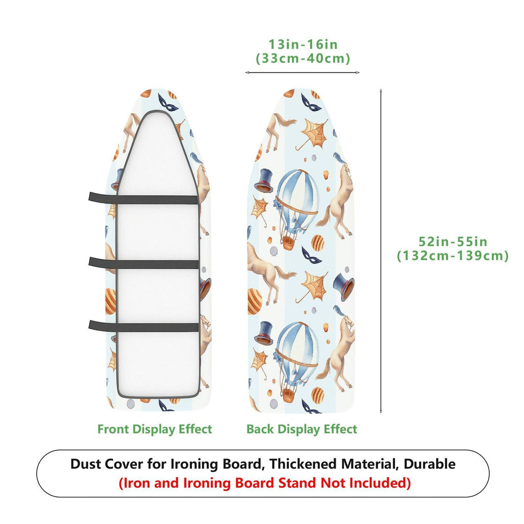 1-Piece Animals Hot Air Balloon Stars  Ironing Board Cover, Universal Size, Without Board