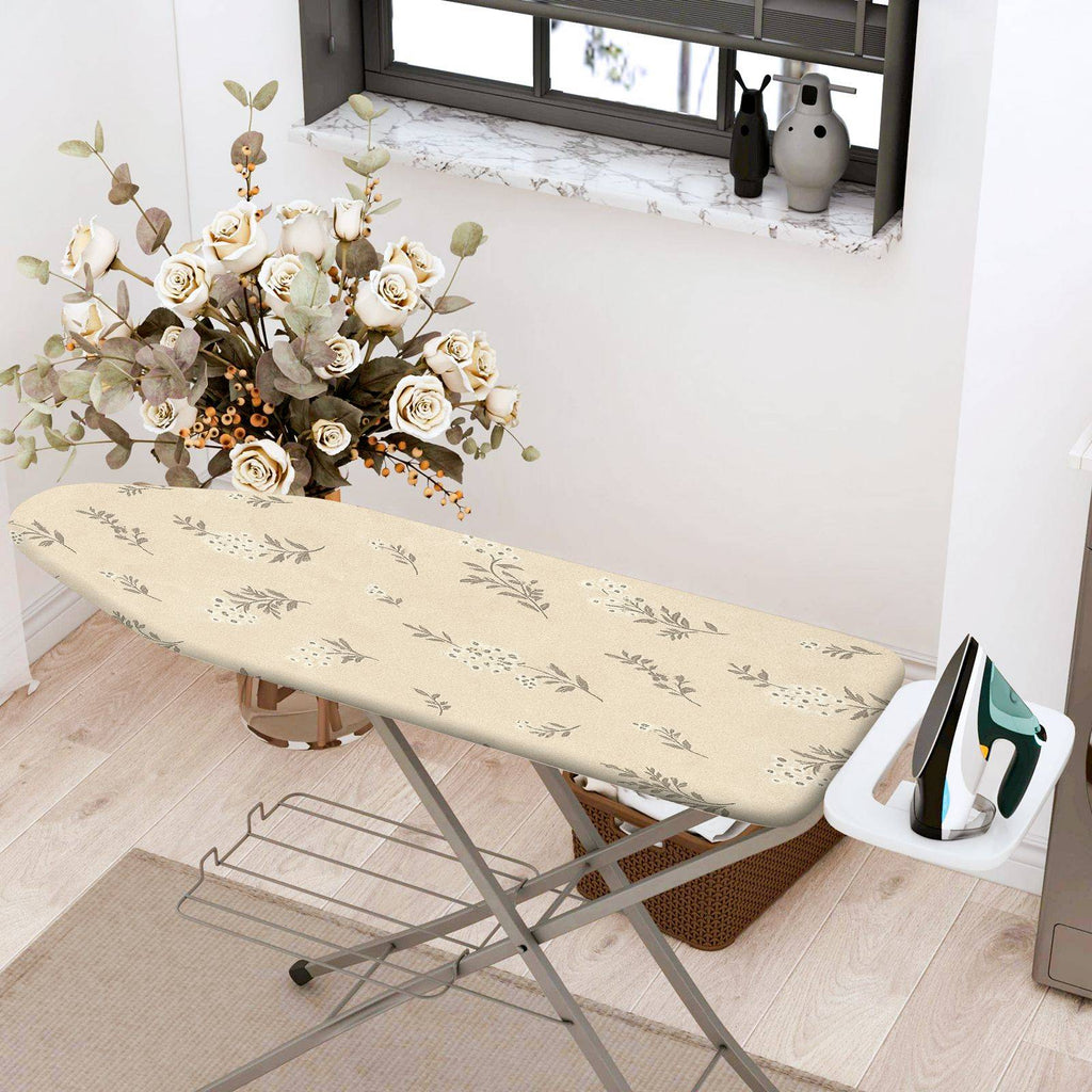 1-Piece Floral Beige Pattern  Ironing Board Cover, Universal Size, Without Board