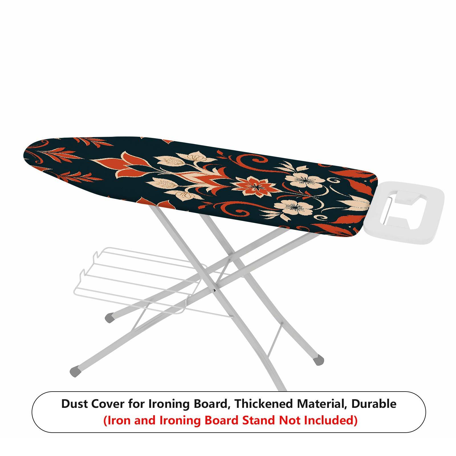 1-Piece Floral Pattern Orange Black Beige  Ironing Board Cover, Universal Size, Without Board