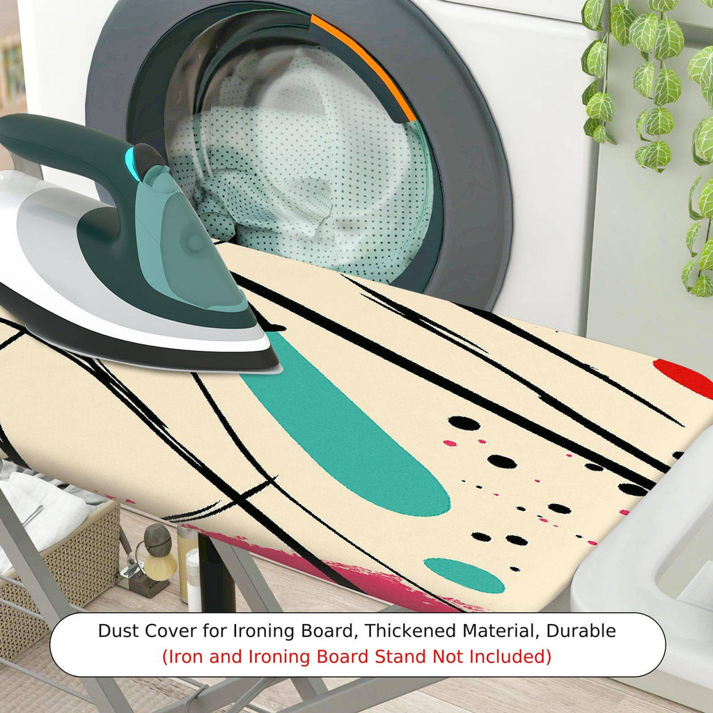 1-Piece Abstract Art Colorful Patterns Modern  Ironing Board Cover, Universal Size, Without Board