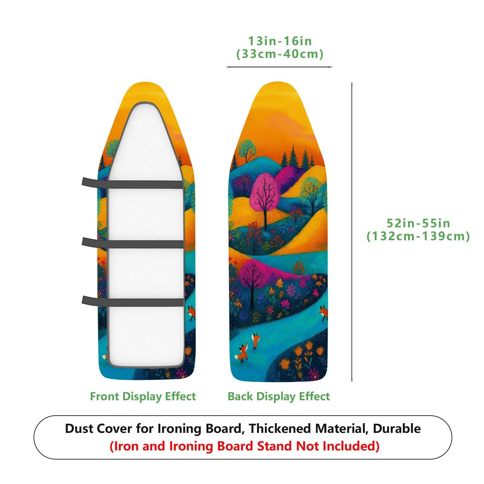 1-Piece Abstract Artistic Colorful  Ironing Board Cover, Universal Size, Without Board