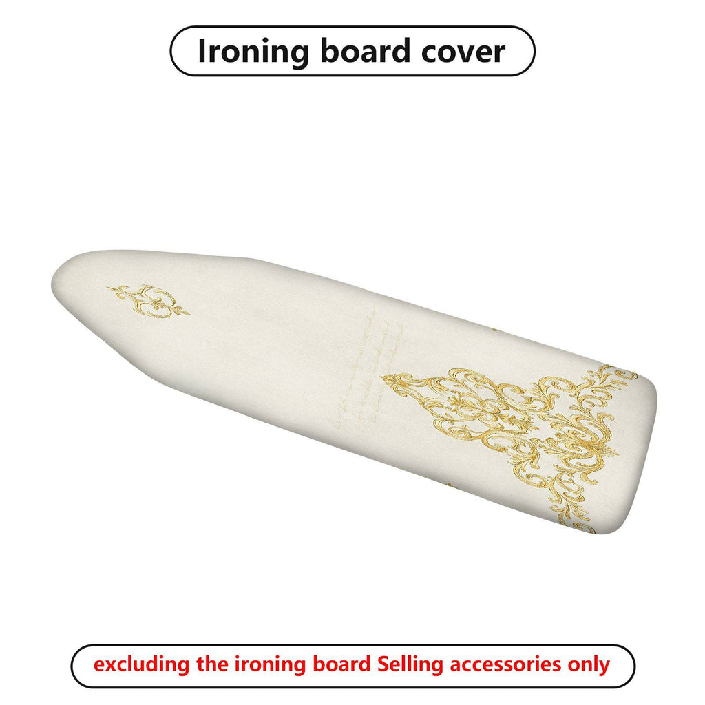 1-Piece Elegant Beige Patterned  Ironing Board Cover, Universal Size, Without Board