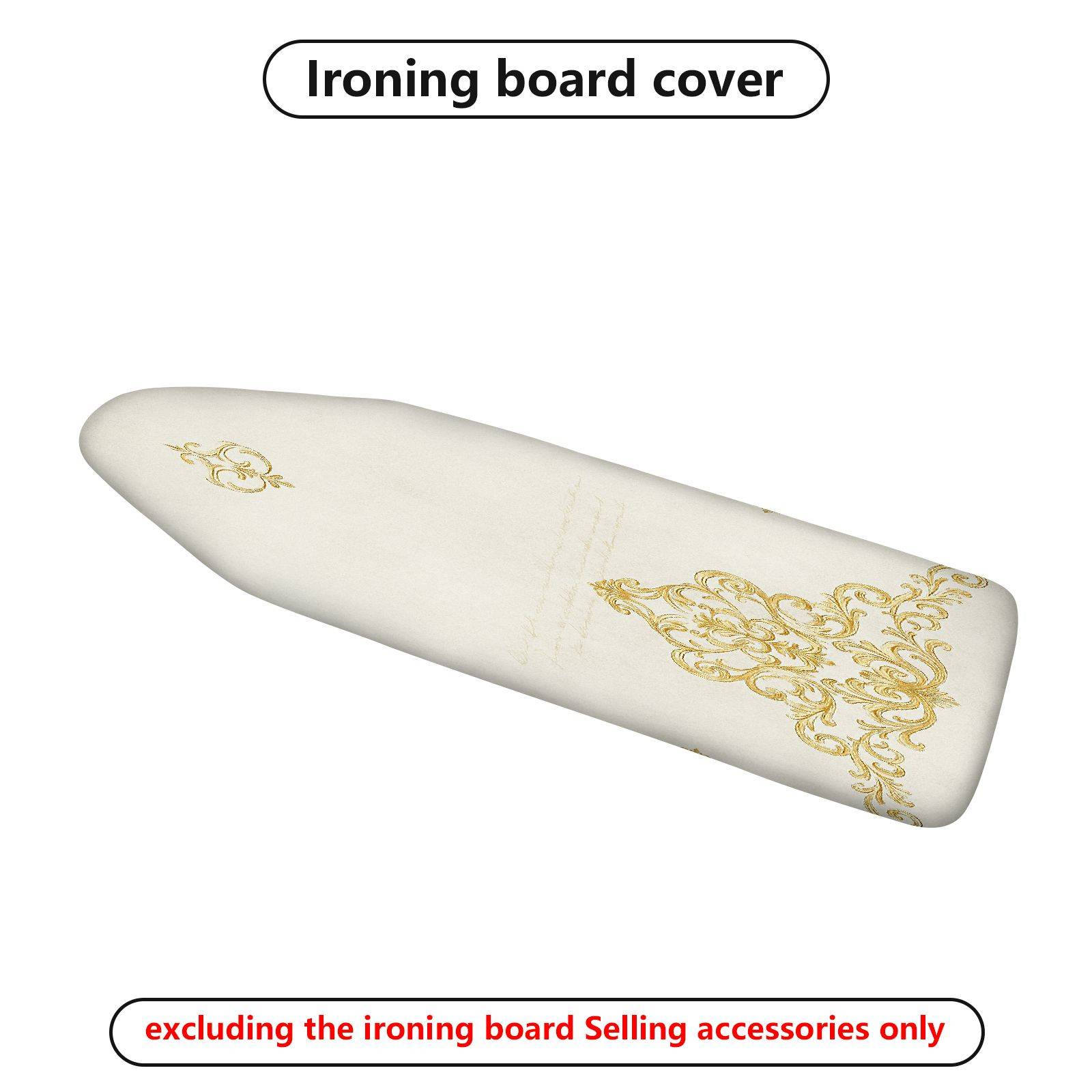 1-Piece Elegant Beige Patterned  Ironing Board Cover, Universal Size, Without Board