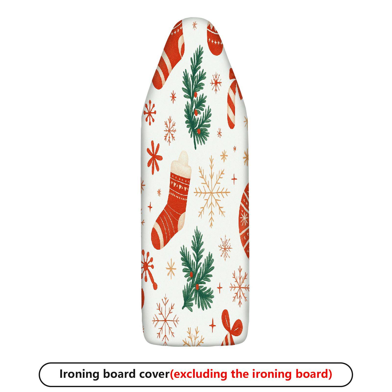 1-Piece Christmas Stocking Tree Snowflake  Ironing Board Cover, Universal Size, Without Board