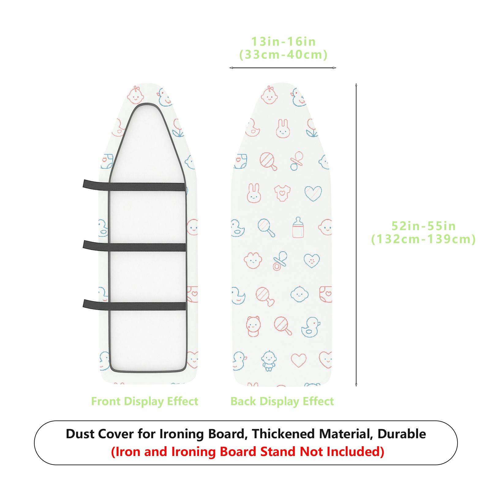 1-Piece Cute  Animal Heart  Ironing Board Cover, Universal Size, Without Board