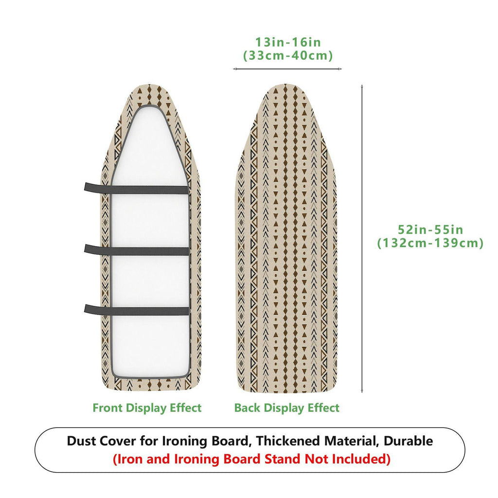 1-Piece Geometric Striped Beige  Ironing Board Cover, Universal Size, Without Board