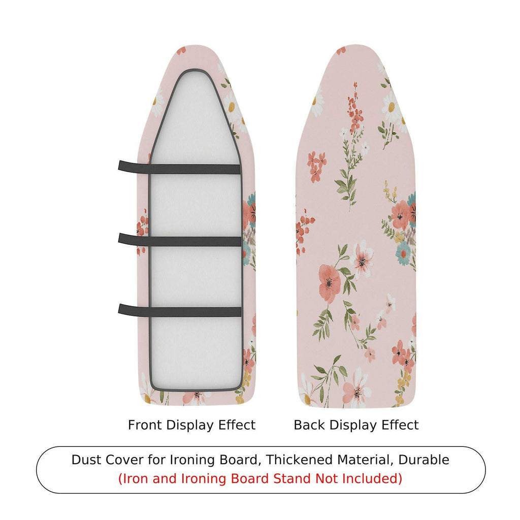 1-Piece Floral Pattern Pink Decorative  Ironing Board Cover, Universal Size, Without Board