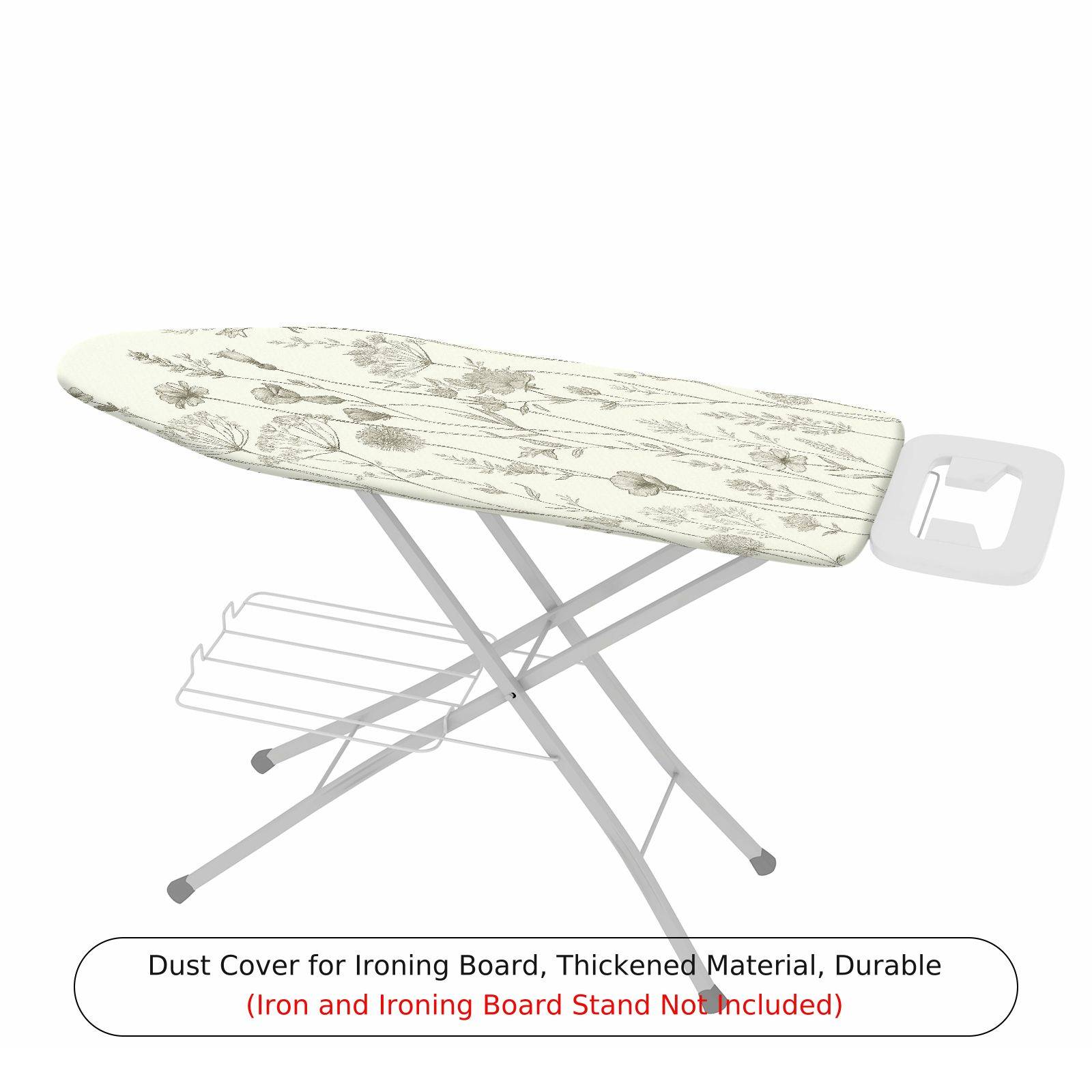 1-Piece Floral Elegant Pattern Beige  Ironing Board Cover, Universal Size, Without Board