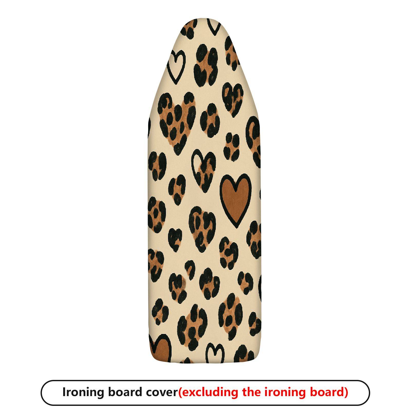1-Piece Leopard Heart Print Animal Pattern  Ironing Board Cover, Universal Size, Without Board
