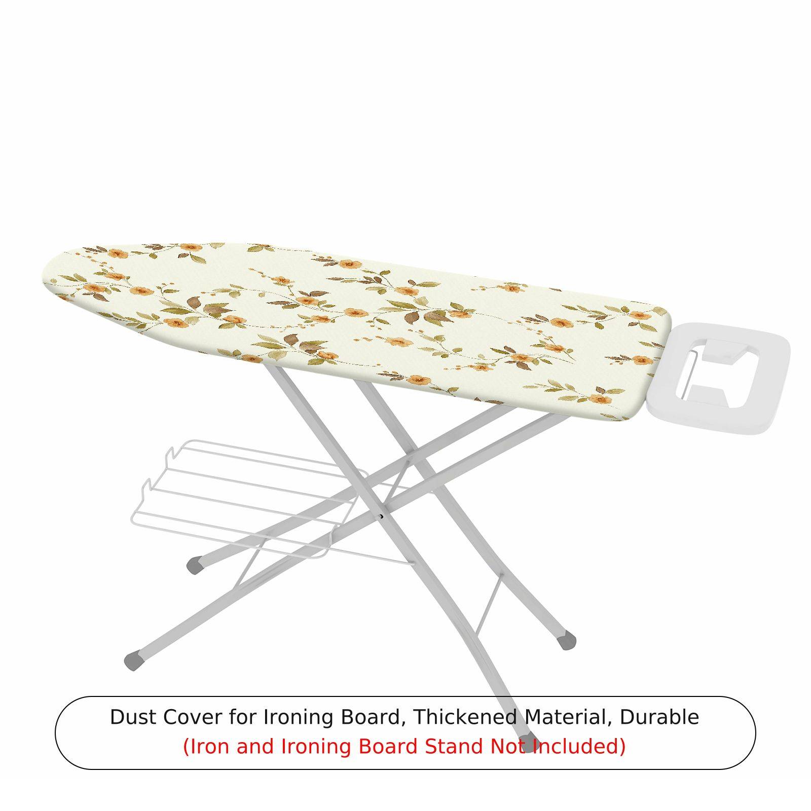 1-Piece Floral Leaf Pattern Beige  Ironing Board Cover, Universal Size, Without Board
