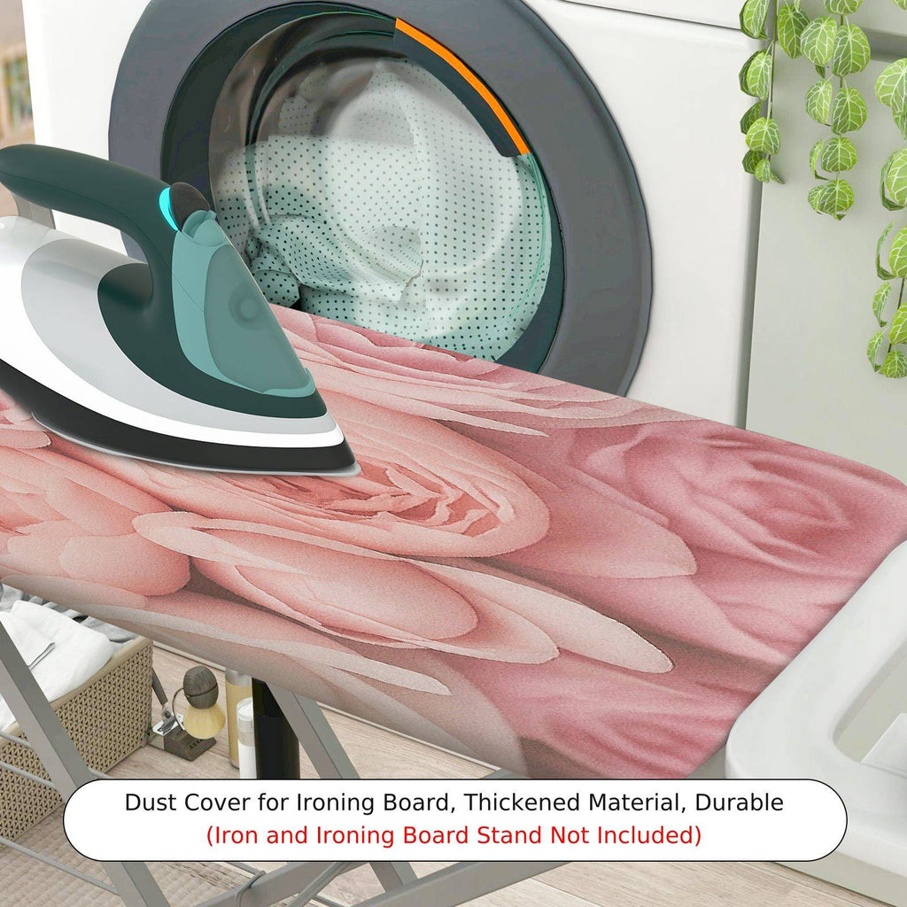 1-Piece Floral Pink White  Ironing Board Cover, Universal Size, Without Board