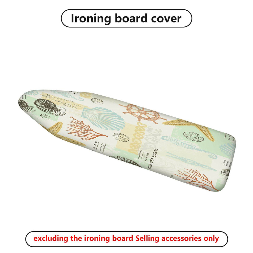 1-Piece Seashell Nautical Ocean  Ironing Board Cover, Universal Size, Without Board