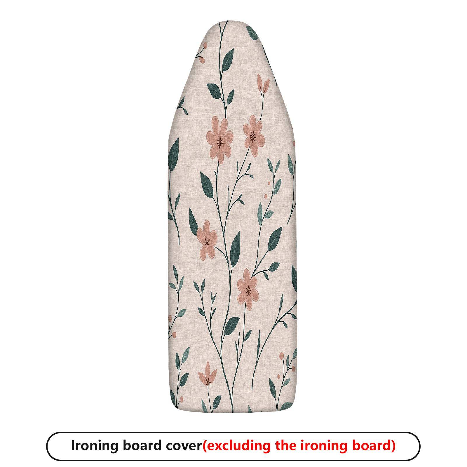 1-Piece Floral Beige Leaf  Ironing Board Cover, Universal Size, Without Board