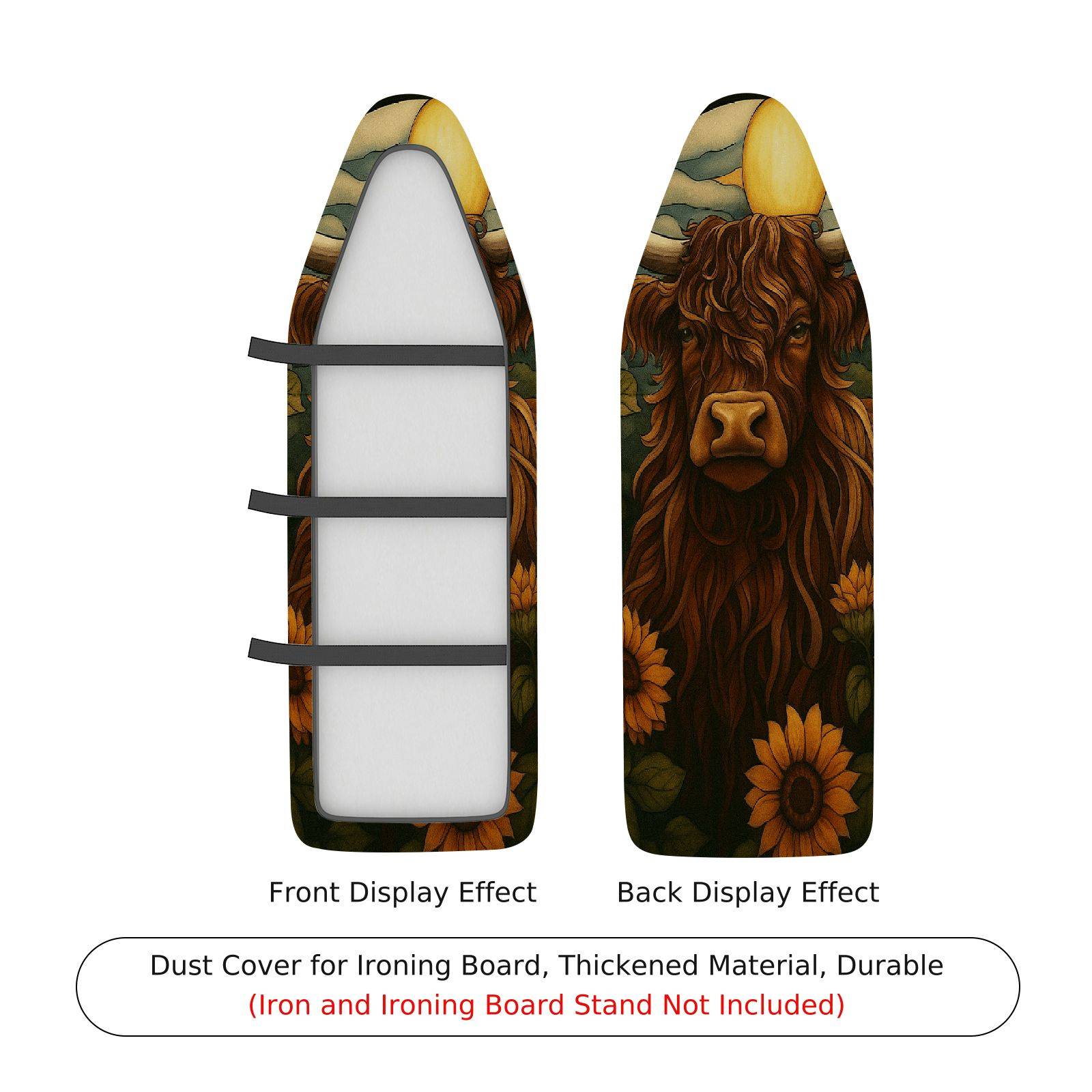 1-Piece Floral Animal Sunflower  Ironing Board Cover, Universal Size, Without Board
