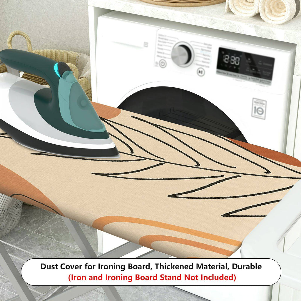 1-Piece Abstract Leaf Swirl Art  Ironing Board Cover, Universal Size, Without Board