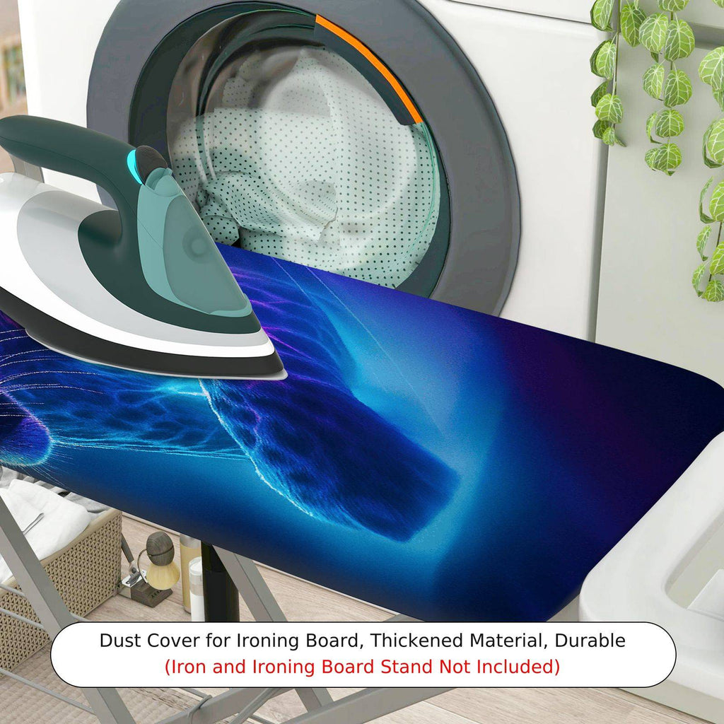 1-Piece Leopard Purple Blue Animal Art  Ironing Board Cover, Universal Size, Without Board