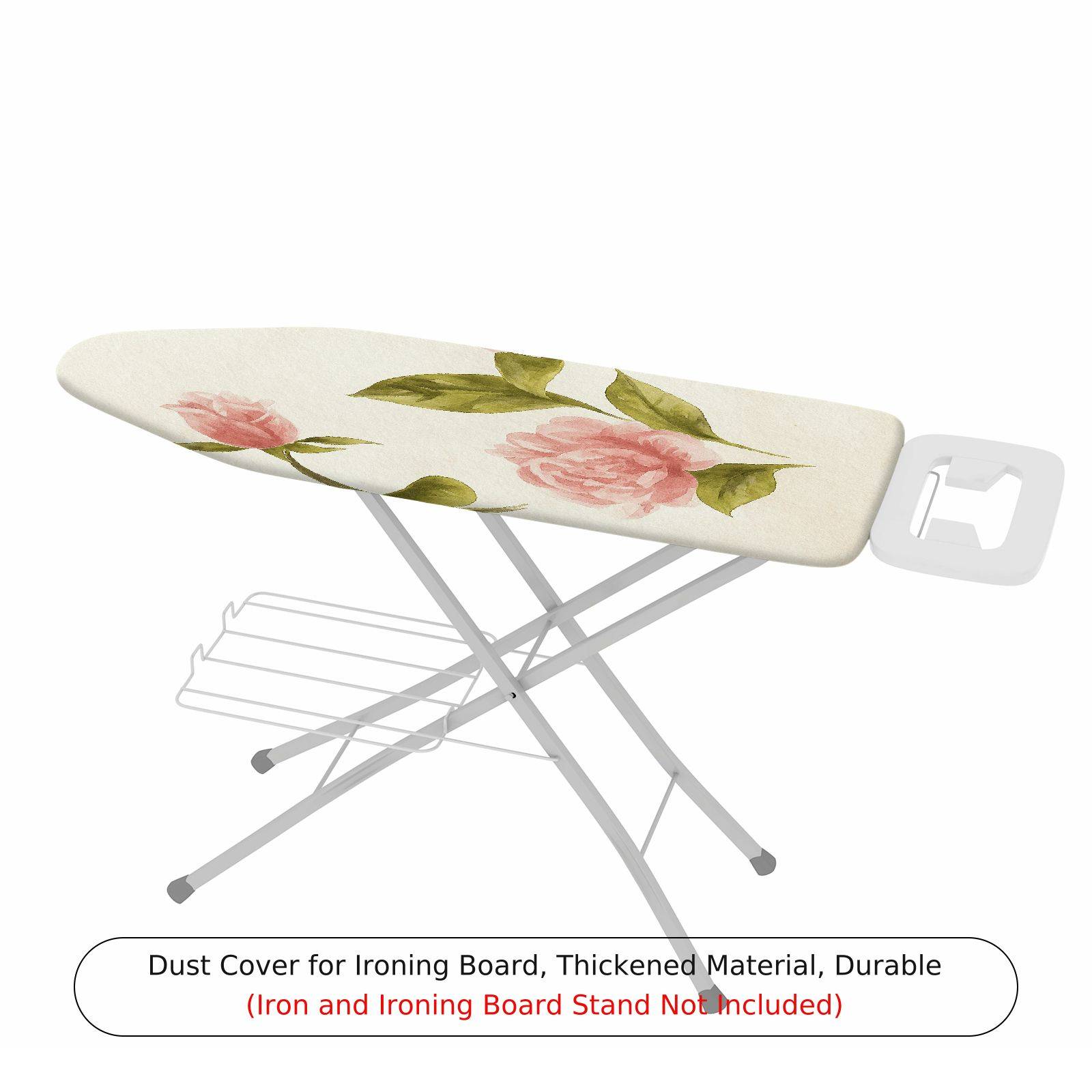 1-Piece Floral Green Pink  Ironing Board Cover, Universal Size, Without Board
